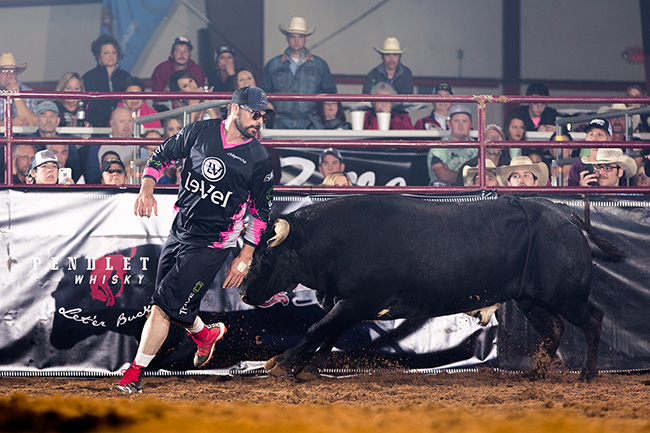 Toby Inman will be one of nine men competing at the Bullfighters Only-Fortuna today. (TODD BREWER PHOTO)